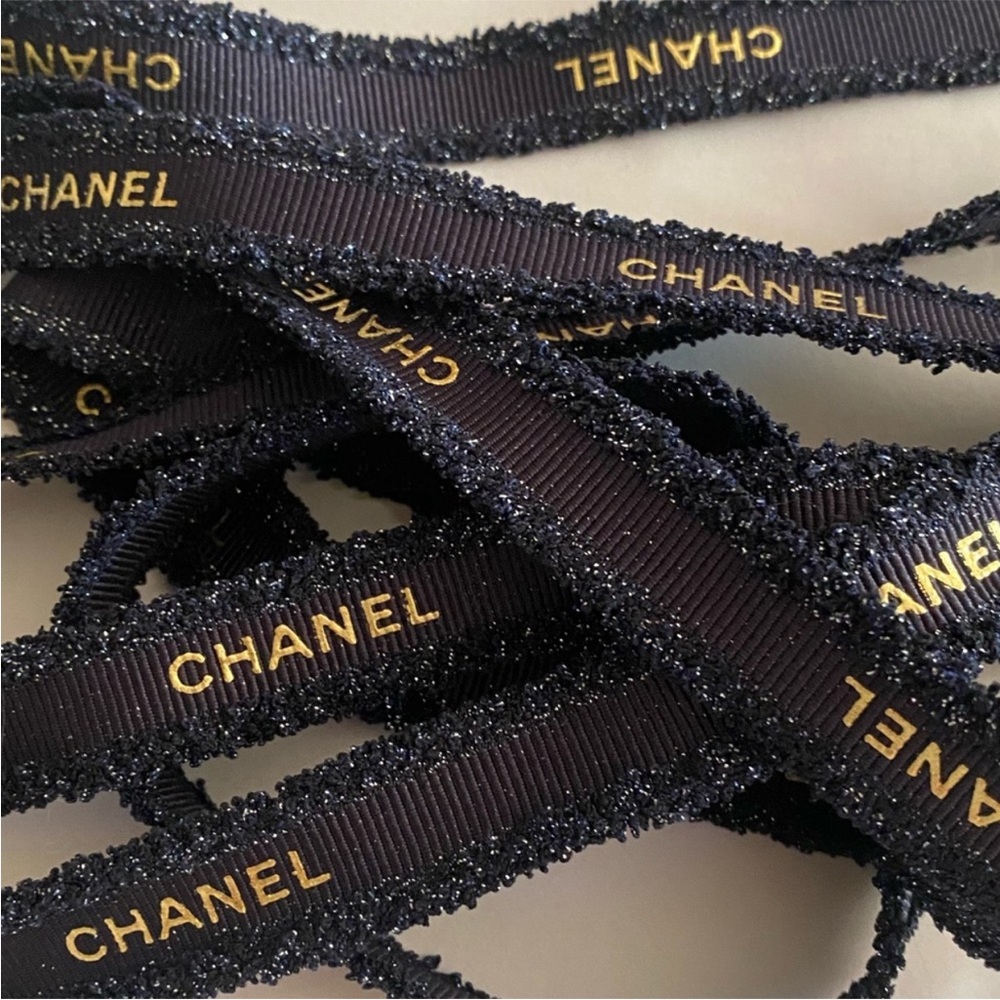 2 Yards Ribbon & Chanel 2025 Holiday Gift Bag - Picture 2 of 9